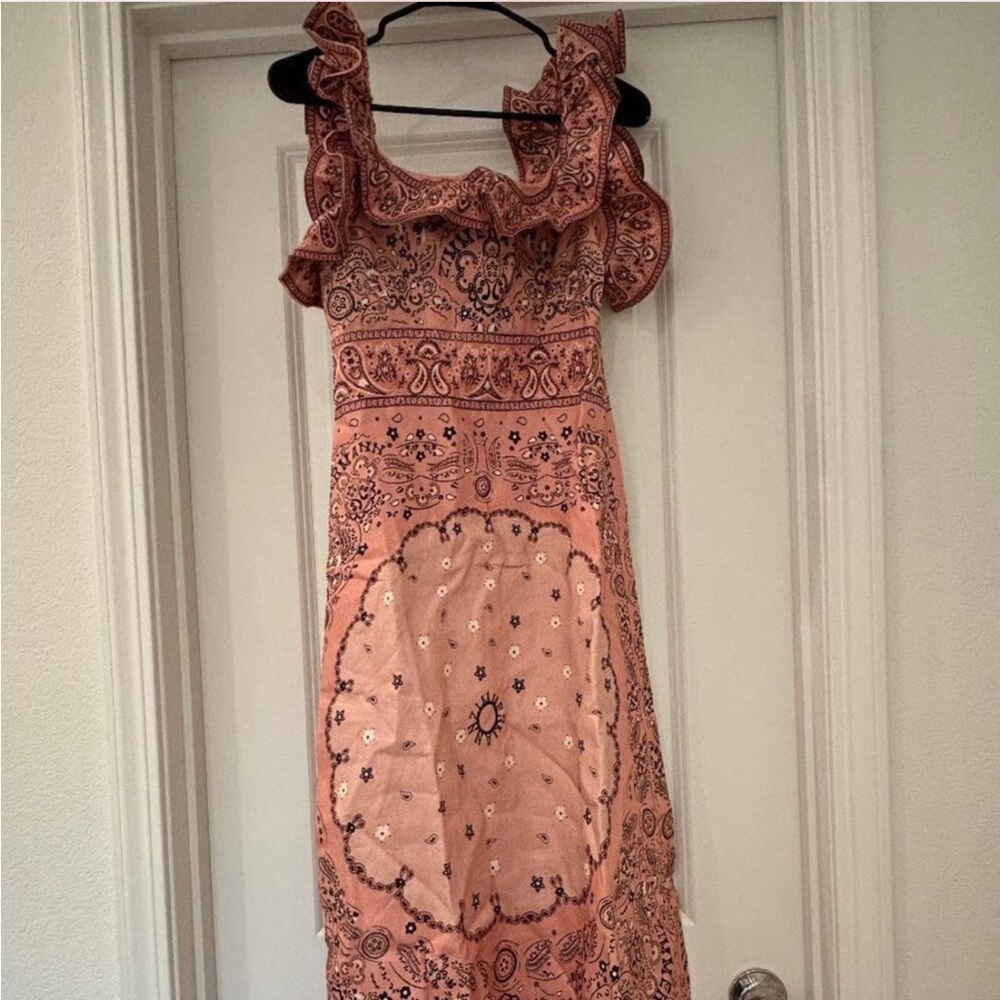 Zimmermann matchmaker frilled Pink midi bandana dress